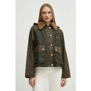 Barbour geaca Reighton Wax femei, culoarea maro, de tranzitie, oversize, LWX1397 imagine