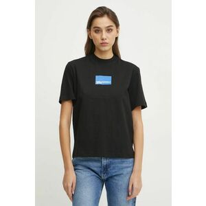 Karl Lagerfeld Jeans tricou din bumbac femei, culoarea negru, A1W17006 imagine