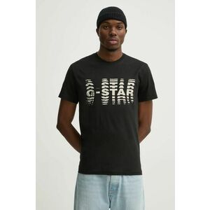 G-Star Raw tricou din bumbac barbati, culoarea negru, cu imprimeu, D25140-336 imagine