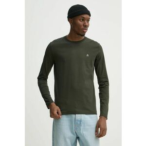 Marc O'Polo longsleeve din bumbac culoarea verde, neted, 520201252210 imagine