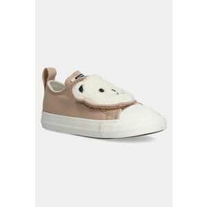 Converse tenisi copii CHUCK TAYLOR AS ONE STRAP culoarea bej, A10040C imagine