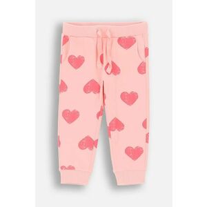 Coccodrillo pantaloni de trening din bumbac pentru bebeluși culoarea roz, modelator, HEARTS GIRL NEWBORN imagine