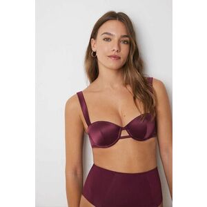 women'secret sutien SENSE LIMITED EDITION culoarea bordo, satin, neted, 7918847 imagine