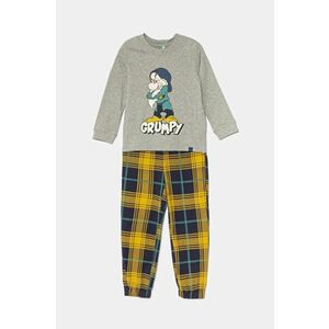 United Colors of Benetton pijama copii culoarea gri, cu imprimeu, 34NB0P07M imagine