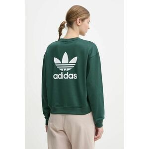 adidas Originals bluza femei, culoarea verde, cu imprimeu, IY4715 imagine