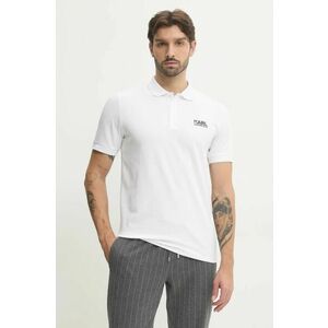 Karl Lagerfeld tricou polo barbati, culoarea alb, cu imprimeu, 551235.745088 imagine