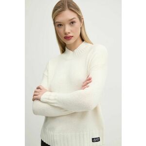 Superdry pulover din amestec de lana femei, culoarea bej, cu turtleneck, W6110551A-D2Y imagine