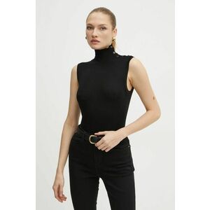 BOSS vesta de lana culoarea negru, light, cu turtleneck, 50530703 imagine