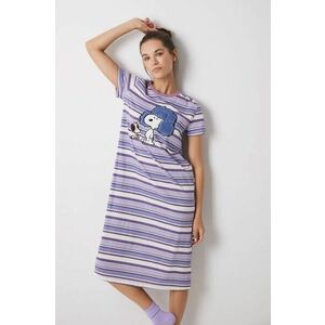 women'secret cămașă de noapte din bumbac SNOOPY culoarea violet, bumbac, 4448054 imagine