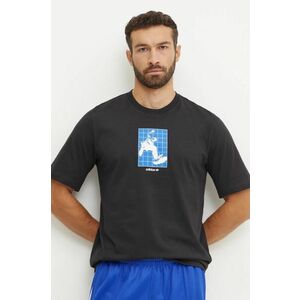 adidas Originals tricou din bumbac GRFX Tee barbati, culoarea negru, cu imprimeu, IY2080 imagine