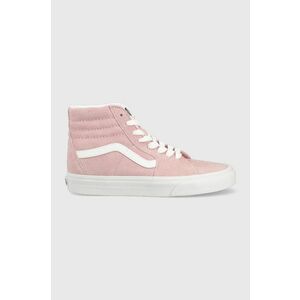 Vans teniși din piele întoarsă SK8-Hi culoarea roz, VN0A4BVT2PT1 VN0A4BVT2PT1-PIG.SUEDE imagine