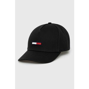 Tommy Jeans șapcă culoarea negru, material neted imagine