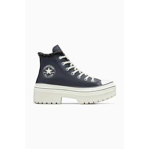 Converse tenisi de piele Chuck Taylor All Star Lugged Heel femei, culoarea gri, A10152C imagine