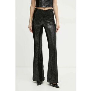 Marella pantaloni femei, culoarea negru, evazați, high waist, 2423786012200 imagine