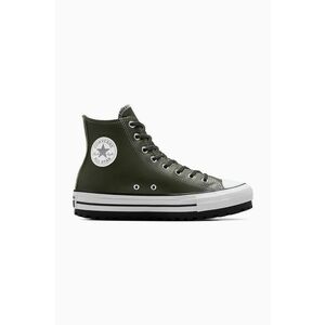 Converse tenisi de piele Chuck Taylor All Star City Trek bărbați, culoarea verde, A09489C imagine