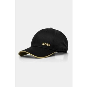 BOSS Green șapcă de baseball din bumbac culoarea negru, cu imprimeu, 50519219 imagine