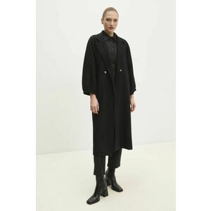 Answear Lab palton de lana culoarea negru, de tranzitie, oversize imagine