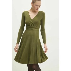 Answear Lab rochie culoarea verde, mini, evazati imagine