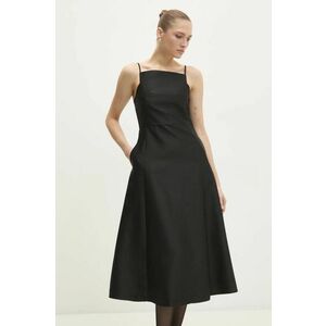 Answear Lab rochie culoarea negru, midi, evazati imagine