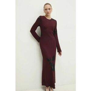 Answear Lab rochie culoarea bordo, maxi, evazati imagine