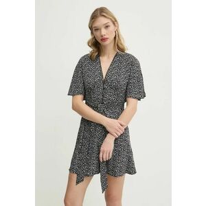 Tommy Jeans rochie culoarea negru, mini, mulata, DW0DW20187 imagine