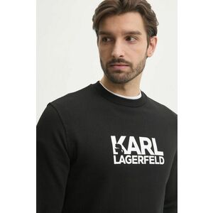 Karl Lagerfeld hanorac de bumbac barbati, culoarea negru, cu imprimeu, 551917.705091 imagine