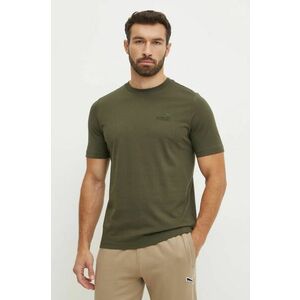 Puma tricou din bumbac barbati, culoarea verde, neted, 681891 imagine