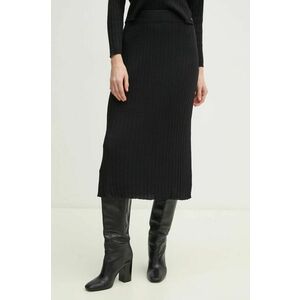 Pepe Jeans fusta NICOLE SKIRT culoarea negru, midi, drept, PL901174 imagine