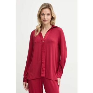 United Colors of Benetton bluza de pijama femei, culoarea bordo, 3ZEW3M007 imagine