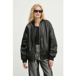 Chiara Ferragni geaca bomber femei, culoarea negru, de tranzitie, oversize, 77CBSH01 imagine