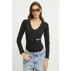 Karl Lagerfeld Jeans body femei, culoarea negru, A1W17007 imagine