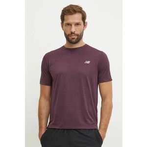 New Balance tricou de antrenament Athletics culoarea violet, melanj, MT41253PLN imagine