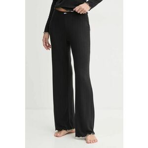 Abercrombie & Fitch pantaloni de pijama femei, culoarea negru, KI146-4085 imagine