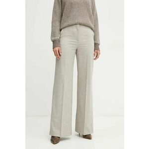 MAX&Co. pantaloni din lana culoarea bej, evazati, high waist, 2426136054200 imagine