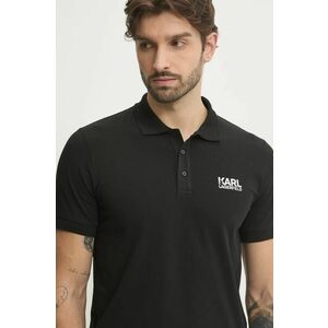 Karl Lagerfeld tricou polo barbati, culoarea negru, cu imprimeu, 551235.745088 imagine