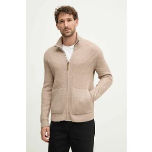 Sisley cardigan barbati, culoarea bej, 1NDTS500F imagine