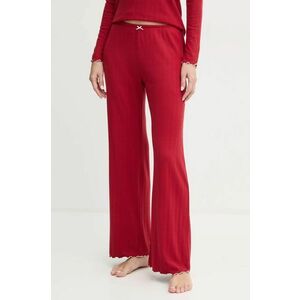 Abercrombie & Fitch pantaloni de pijama femei, culoarea bordo, KI146-4085 imagine