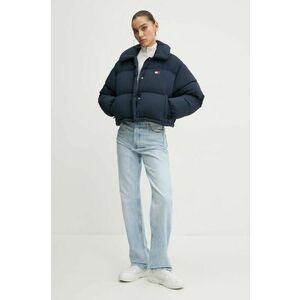 Tommy Jeans geaca de puf femei, culoarea albastru marin, de iarna, DW0DW20390 imagine