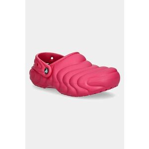 Crocs papuci de casa Classic Lined Overpuff Clog culoarea roz, 210059 imagine