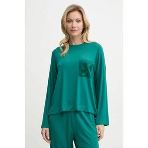 United Colors of Benetton longsleeve de pijama culoarea verde, 3ZEW3M06P imagine