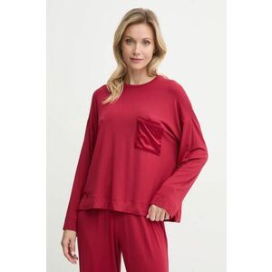 United Colors of Benetton longsleeve de pijama culoarea bordo, 3ZEW3M06P imagine