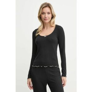 Abercrombie & Fitch longsleeve de pijama culoarea negru, KI146-4045 imagine