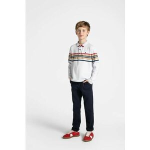 Coccodrillo pantaloni copii culoarea albastru marin, neted, ELEGANT JUNIOR BOY imagine