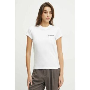 Karl Lagerfeld Jeans tricou din bumbac femei, culoarea alb, A1W17004 imagine