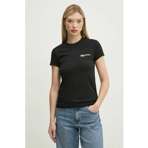 Karl Lagerfeld Jeans tricou din bumbac femei, culoarea negru, A1W17004 imagine