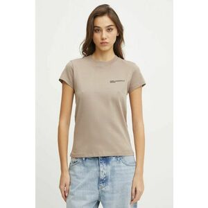 Karl Lagerfeld Jeans tricou din bumbac femei, culoarea bej, A1W17004 imagine