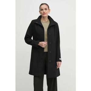 Dkny palton de lana culoarea negru, de tranzitie, DLEMW021 imagine