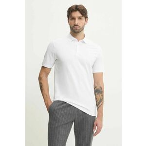 Karl Lagerfeld tricou polo barbati, culoarea alb, neted, 500221.745750 imagine