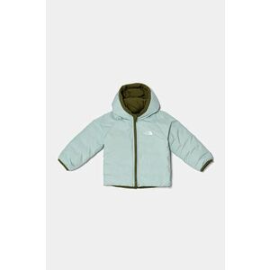 The North Face jachetă pentru copii cu două fețe BABREVERSIBLE PERRITO HOODED JACKET culoarea verde, NF0A88W3PIB1 imagine