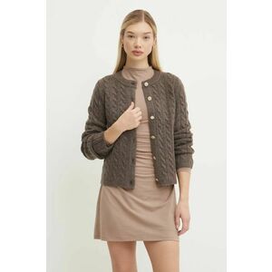 Abercrombie & Fitch cardigan din amestec de lana culoarea maro, KI150-4459 imagine